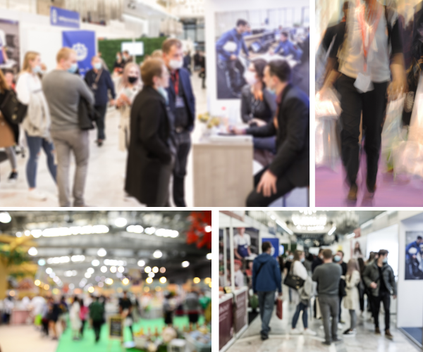 Visiteurs sur salon professionnel